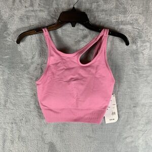 Cotton On Body Women's‎ Sports Bra Seamless Double Strap Tank Pink XS